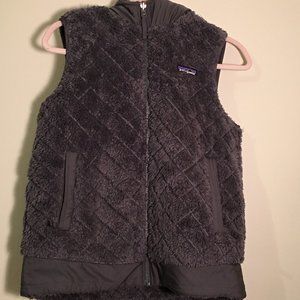 Patagonia Grey Reversable Hooded Vest Size Small